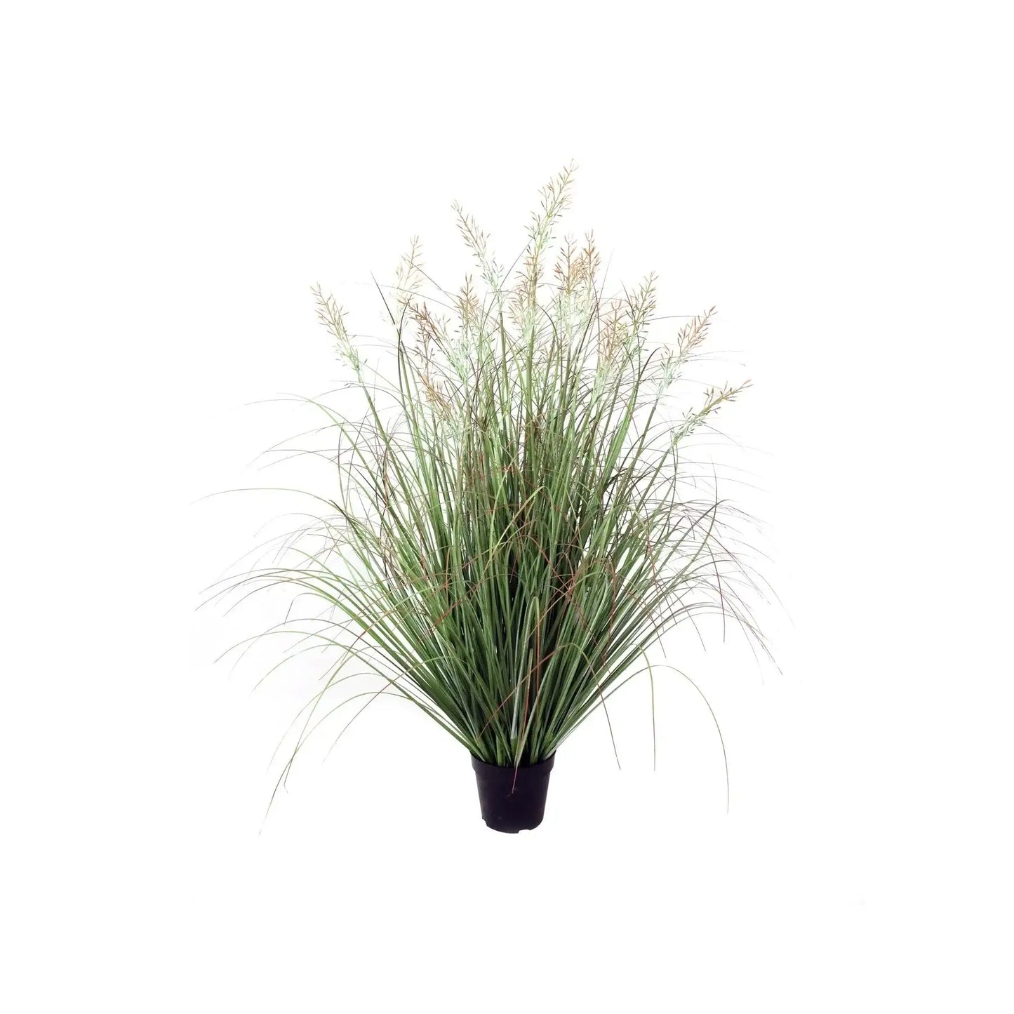 Artificial ornamental grass plant in black pot for home décor