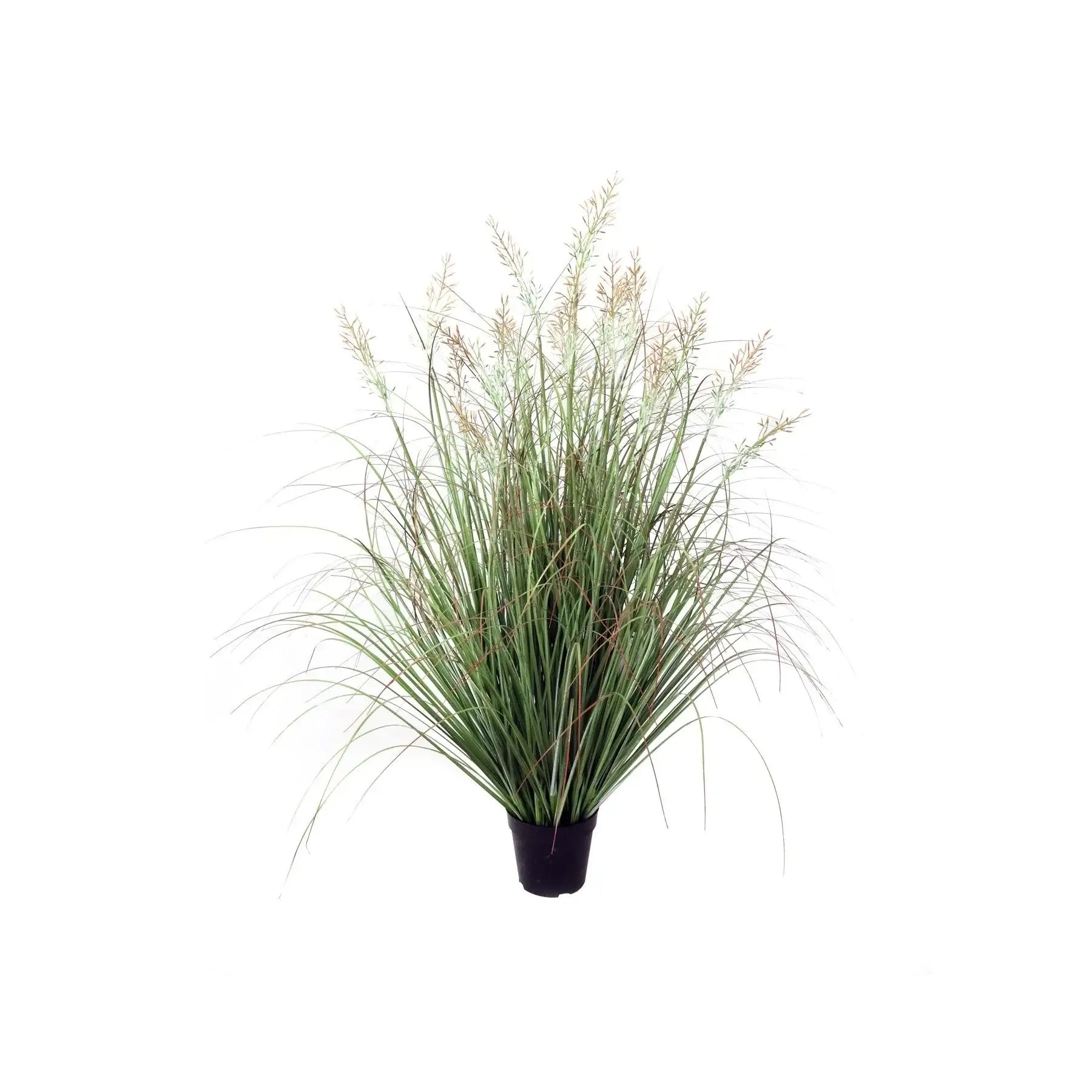 Artificial ornamental grass plant in black pot for home décor