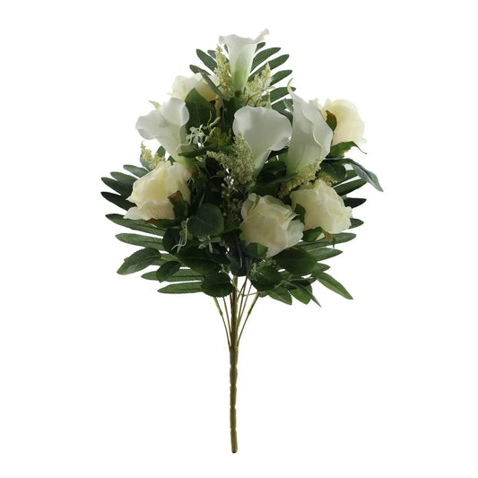 Essential White Rose and Lily Bouquet