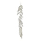 Silver glittered leaf garland for festive home décor and holiday decoration
