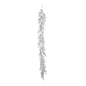 Glitter Leaf Garland - Silver (183cm)