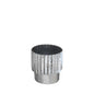 Silver Tonal Ribbed Cylinder VaseÂ (15cm)