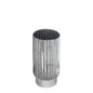 Silver Tonal Ribbed Cylinder VaseÂ (30cm)