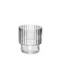Clear Wide Ribbed Glass Vase (15cm)