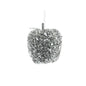 Glittered Hanging Apple - Silver (8cm)