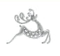 Glitter Dancing Reindeer Hanging Decoration - Silver (17cm)