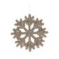 Gold Glitter Sparkly Snowflake Hanging Decoration
