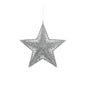 Glitter Star Hanging Decoration - Silver (20cm)