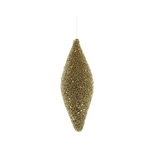 Glitter Drop Hanging Decoration - Gold (18cm)