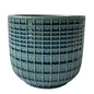 Hortus Blue/Green Braga Pot (17cm H x 19.5cm Dia)