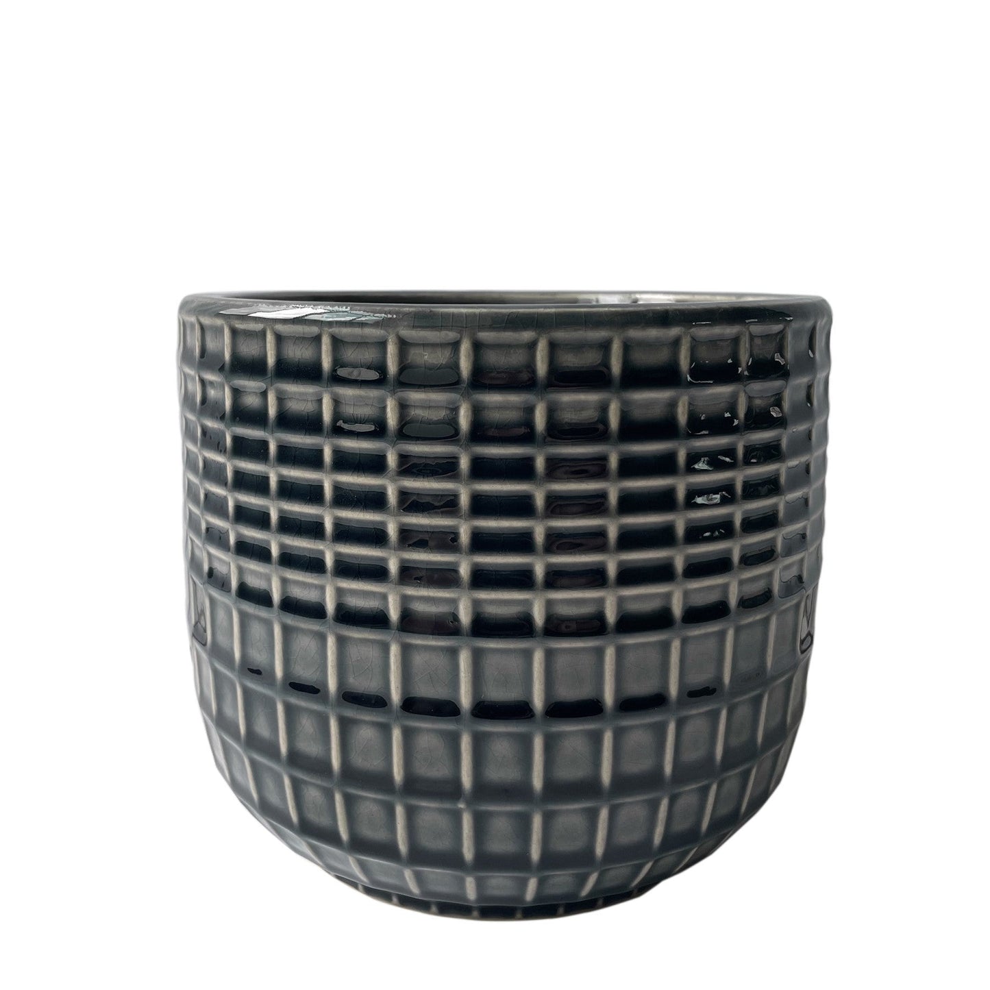 Hortus Grey Braga Pot (13cm H x 13.5cm Dia)
