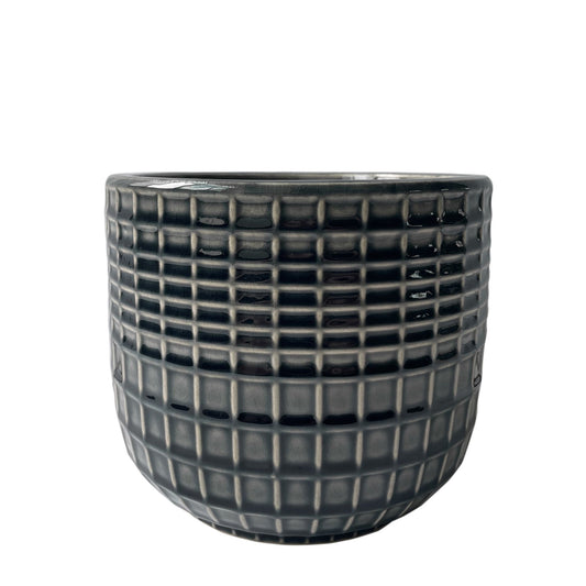 Hortus Grey Braga Pot (13cm H x 13.5cm Dia)