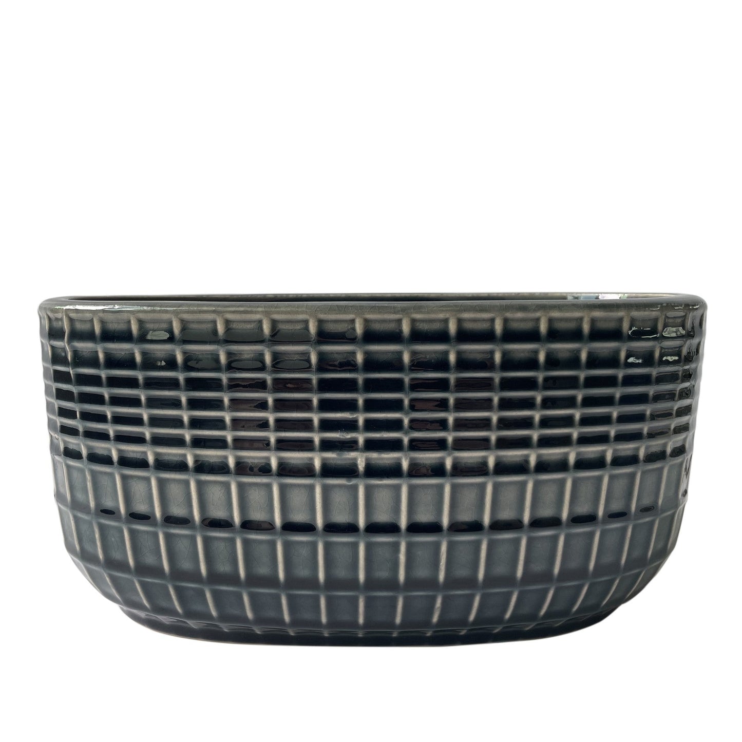 Hortus Grey Braga Pot (13cm H x 27cm L x 13cm W)