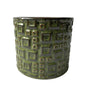Hortus Olive Green Evora Pot (16cm H x 18cm Dia)