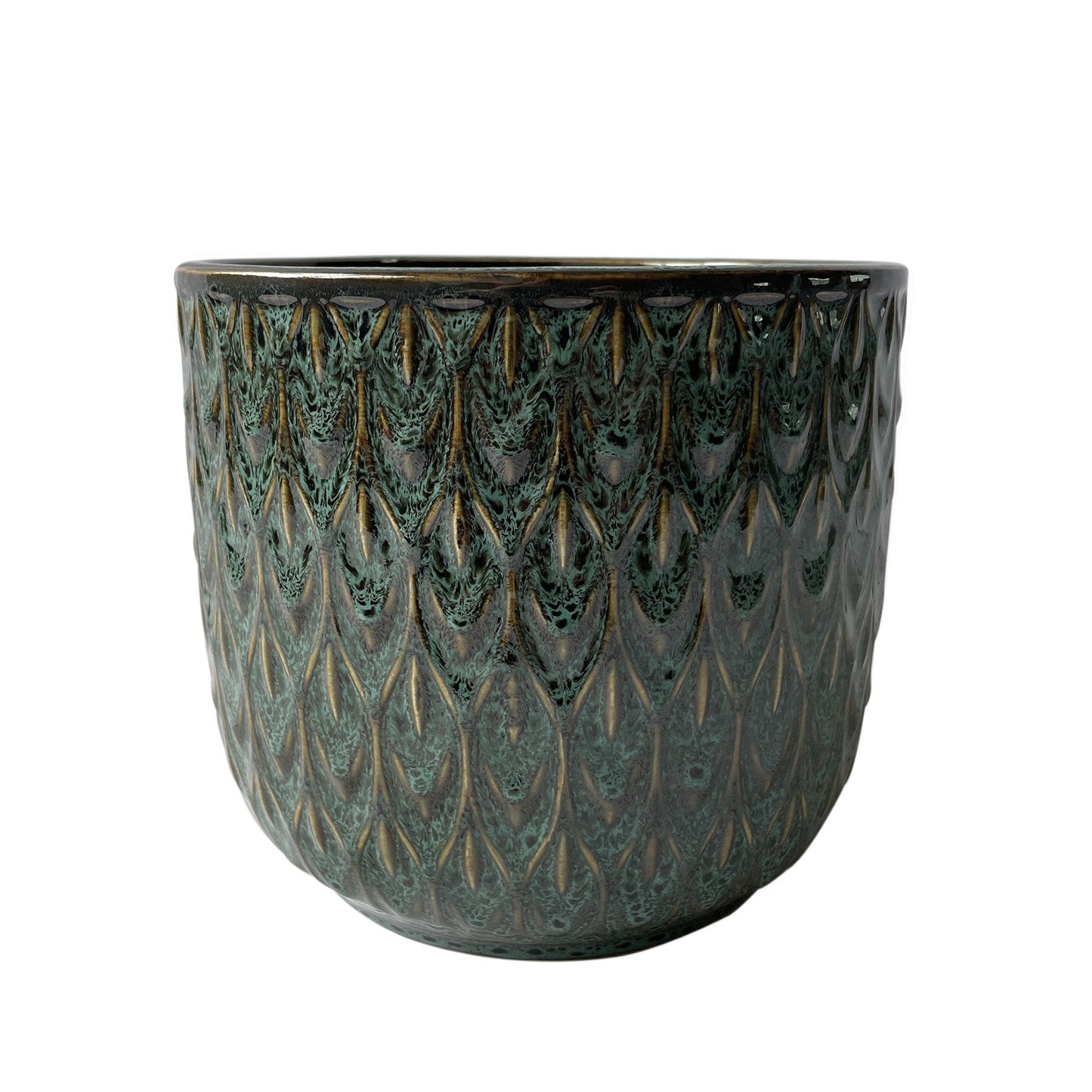 Hortus Nazare Olive Green Pot  (11.5cm H x 11cm Dia)