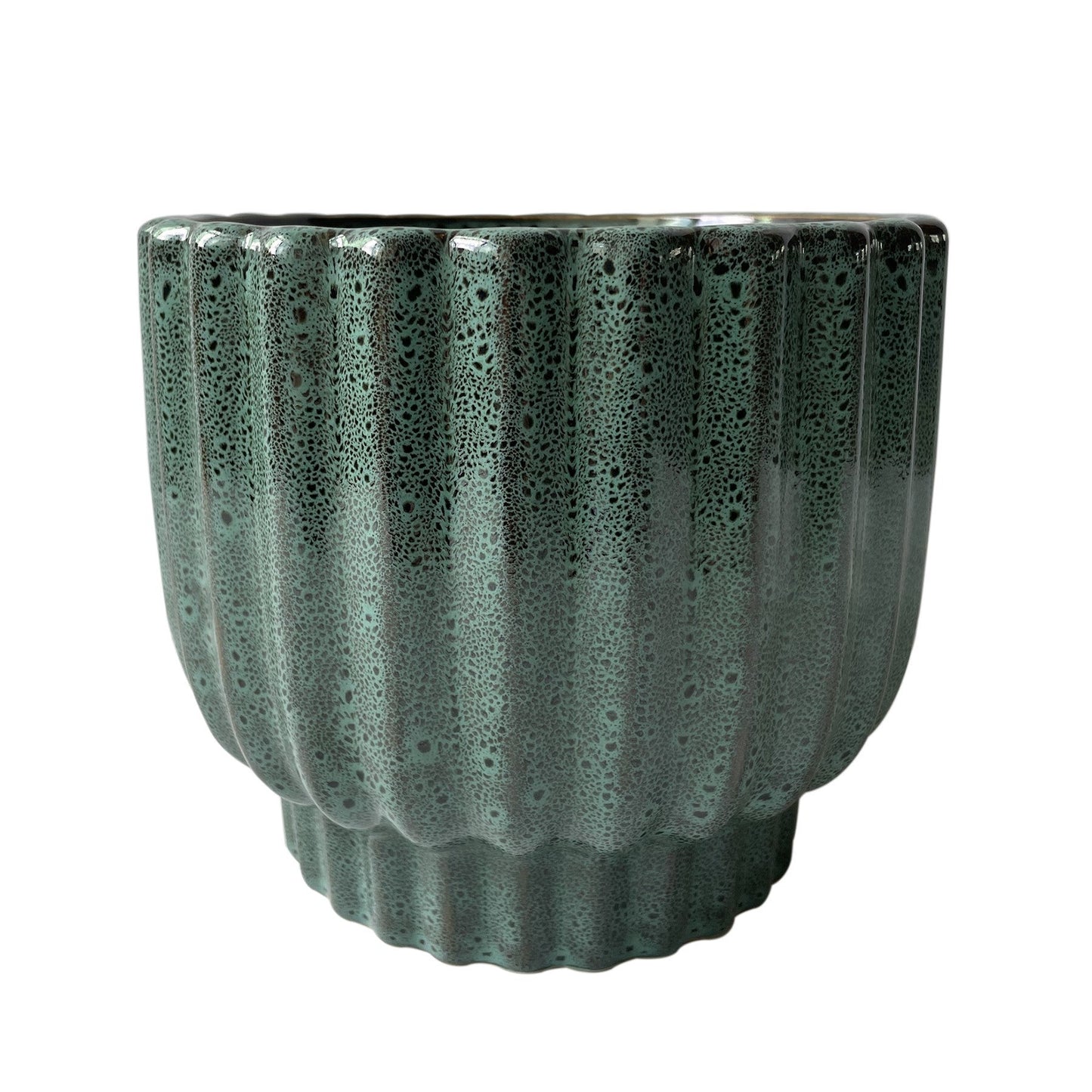 Hortus Olive Green Barcelos Pot (11cm H x 12cm Dia)