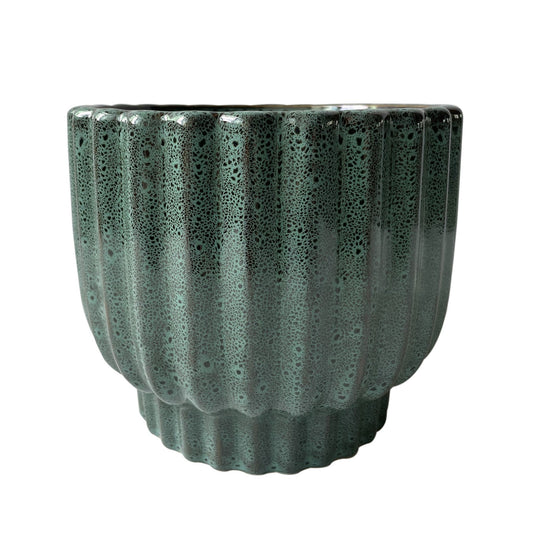Hortus Olive Green Barcelos Pot (11cm H x 12cm Dia)