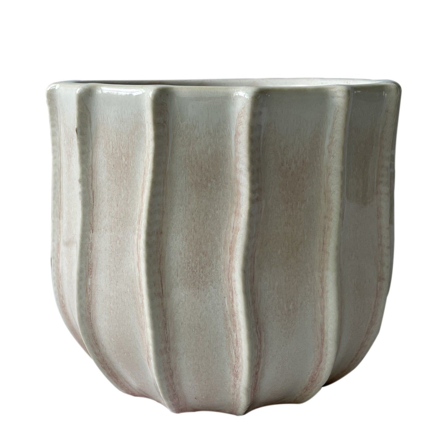 Cream/Pink Hortus Porto Pot (21x18cm)