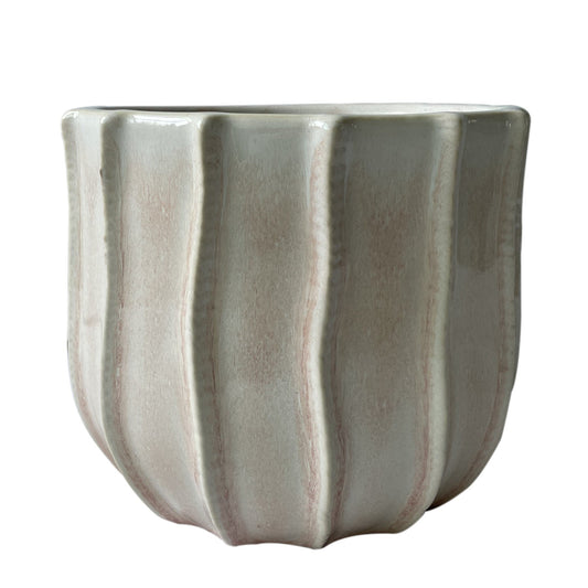 Cream/Pink Hortus Porto Pot (21x18cm)