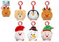 Christmas Musical Clip On Soft Toy (Assorted)