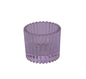 Lilac Ribbed Glass Tealight Holder (4.5cm)