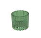 Green Harrison Ribbed Glass Tealight Holder (4.5cm)