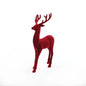 Flocked Reindeer- Burgundy (32cm)