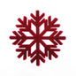Flocked Snowflake Hanging Decoration - Burgundy  (22cm)