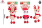 Festive cat toys with catnip, featuring reindeer and Santa designs, 10cm plush gifts.