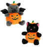 16cm Keeleco Cat and Bat in Pumpkin Outfit (Assorted)