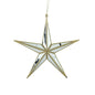 Gold and mirror glass star ornament for home décor, hanging holiday decoration.