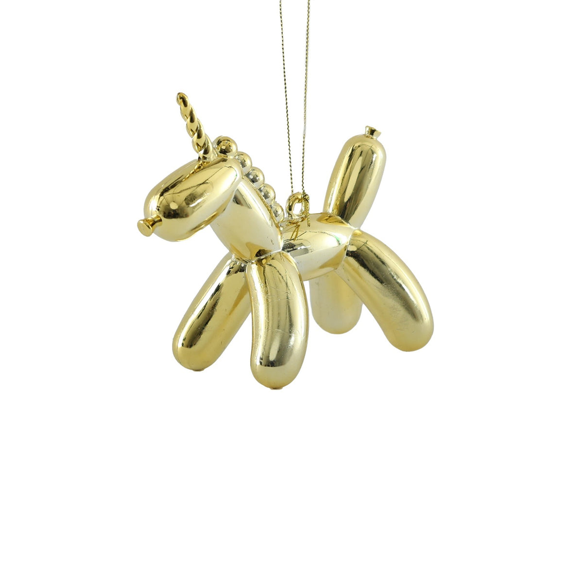 Discover the Balloon Unicorn Hanging Decoration - Shiny Gold (10cm) at Bristow Direct