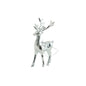 Reindeer Hanging Decoration - Shiny Silver (10cm)