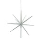 Silver starburst hanging ornament, modern home décor accent for celebrations