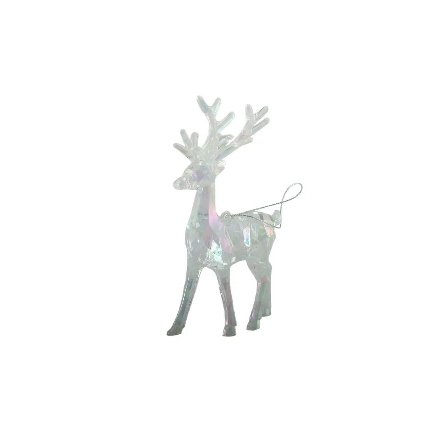 Iridescent Reindeer Hanging Decoration (14cm)
