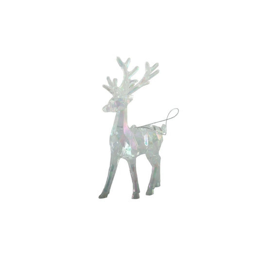 Iridescent Reindeer Hanging Decoration (14cm)