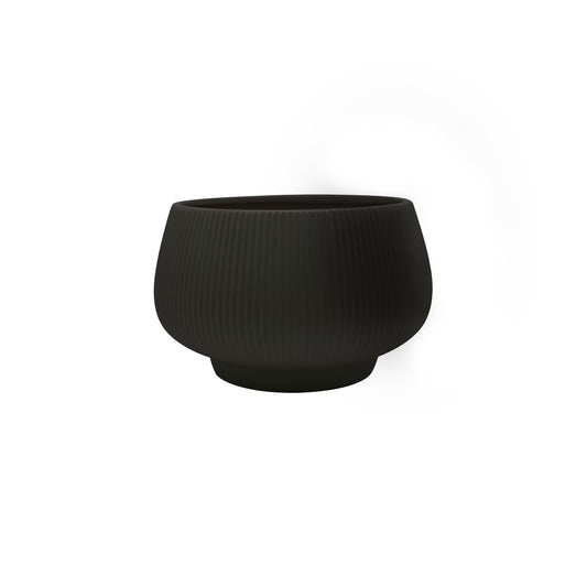 Matt Black Hortus Belgrade Ceramic Bowl (24x18cm)
