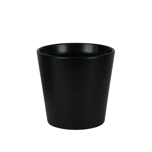 Hortus Vienna Matt Black Ceramic Pot (15cm)