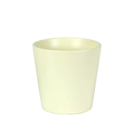Hortus Vienna Matt Cream Ceramic Pot (15cm)
