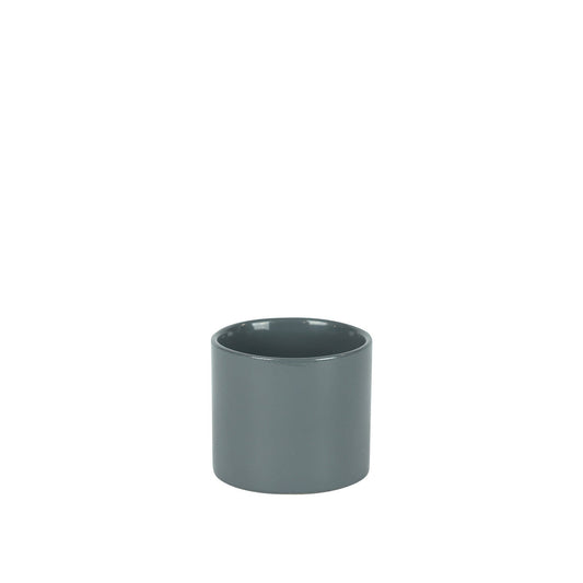 Hortus Sofia Glossy Grey Ceramic Pot (7cm)