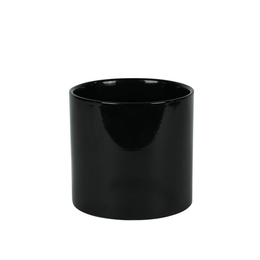 Hortus Glossy Black Ceramic Pot (13cm)