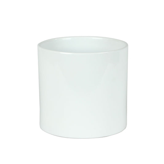 Hortus Sofia Glossy White Ceramic Pot (16cm)