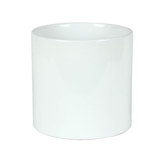 Hortus Sofia Glossy White Ceramic Pot (17cm)
