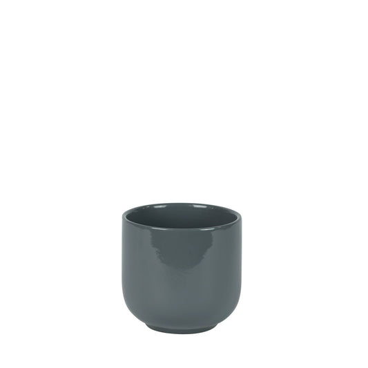 Hortus Havana Glossy Grey Ceramic Pot (11cm)