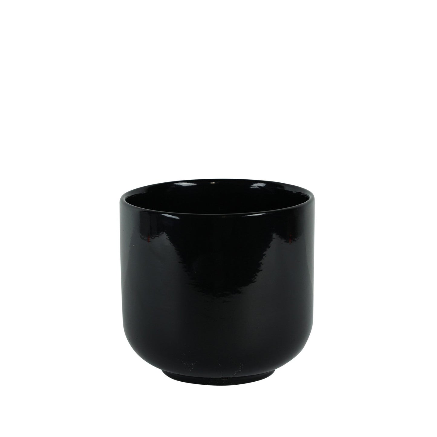 Hortus Havana Glossy Black Ceramic Pot (16cm)