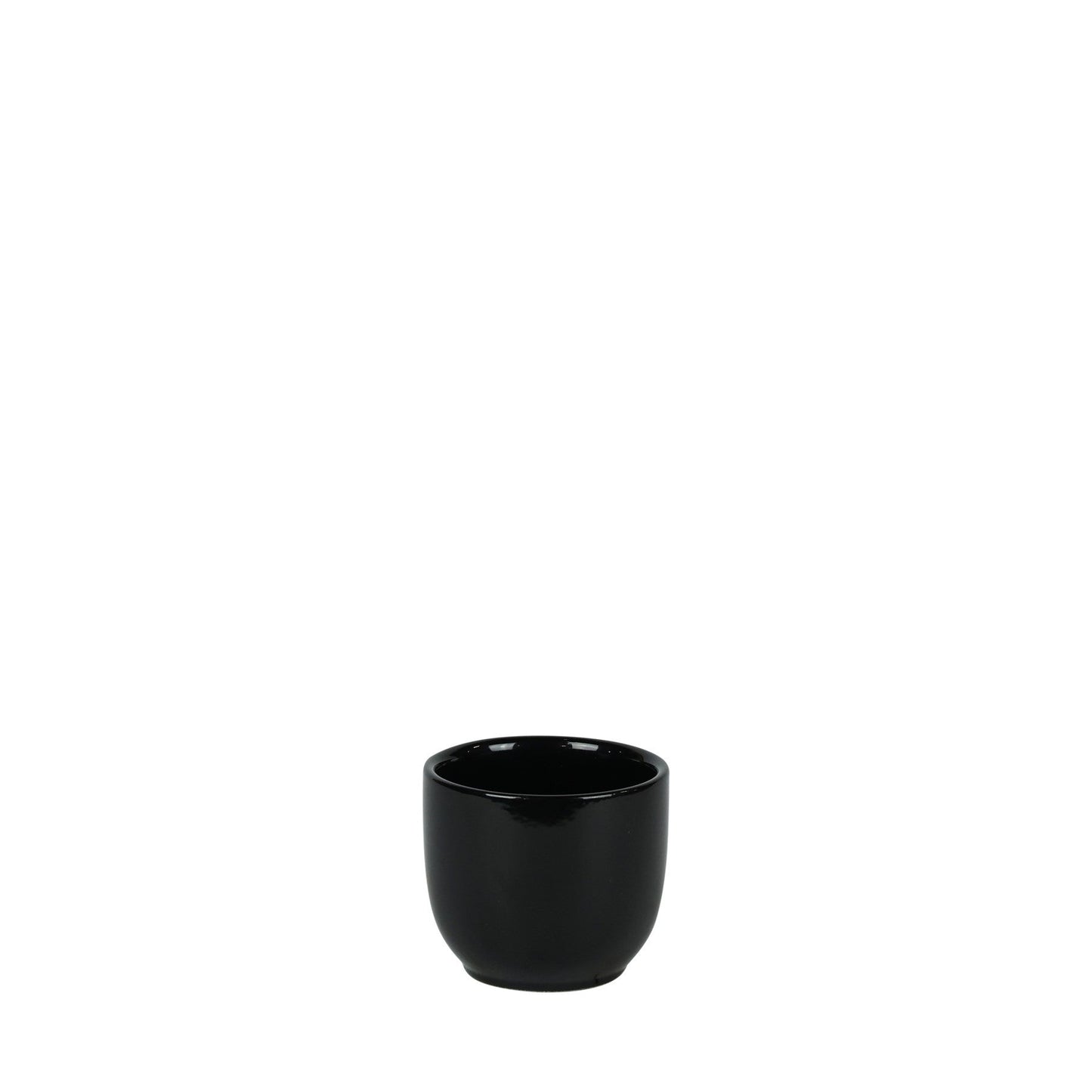 Glossy Black Hortus Cairo Pot (8x7cm)