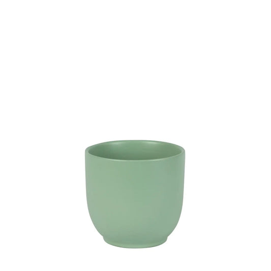 Hortus Matt Sage Green Cairo Pot (12cm H x 12.5cm Dia)