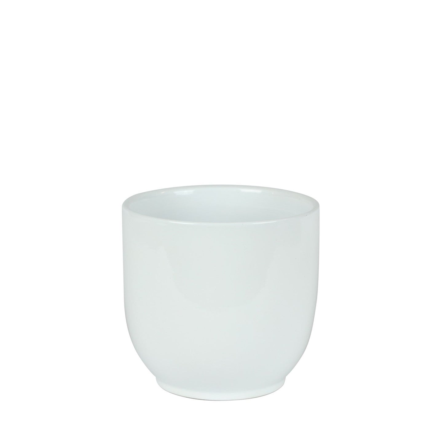 Glossy White Hortus Cairo Pot (15.5x15cm)