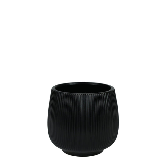 Matt Black Hortus Lisbon Pot (12.5x13cm)
