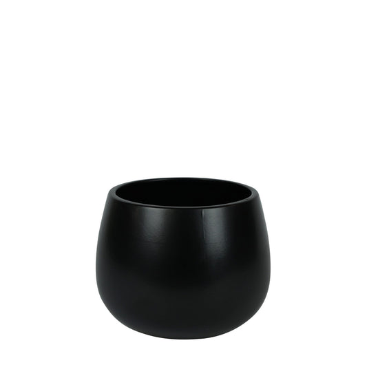 Glossy Black Hortus London Pot (14.5x14cm)